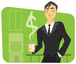 Illustration of a successful businessman